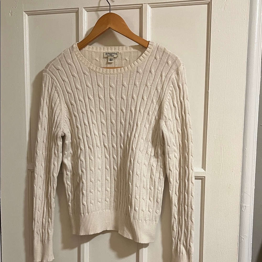 St. John's Bay Cream Cable Knit Sweater